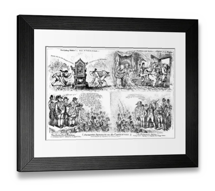 Framed Print : Cartoon, Patriotic Petitions on the Convention Framed Print : Cartoon, Patriotic Petitions on the Convention