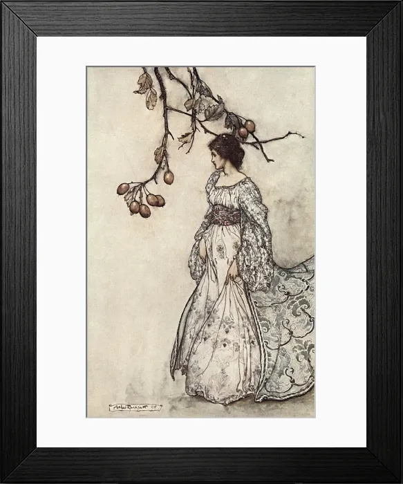 Framed Print : Illustration, Peter Pan in Kensington Gardens Framed Print : Illustration, Peter Pan in Kensington Gardens
