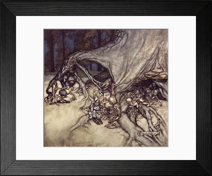 Framed Print : Illustration, Peter Pan in Kensington Gardens Framed Print : Illustration, Peter Pan in Kensington Gardens