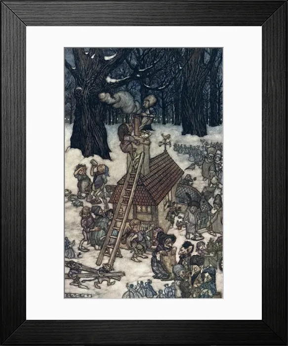 Framed Print : Illustration, Peter Pan in Kensington Gardens Framed Print : Illustration, Peter Pan in Kensington Gardens