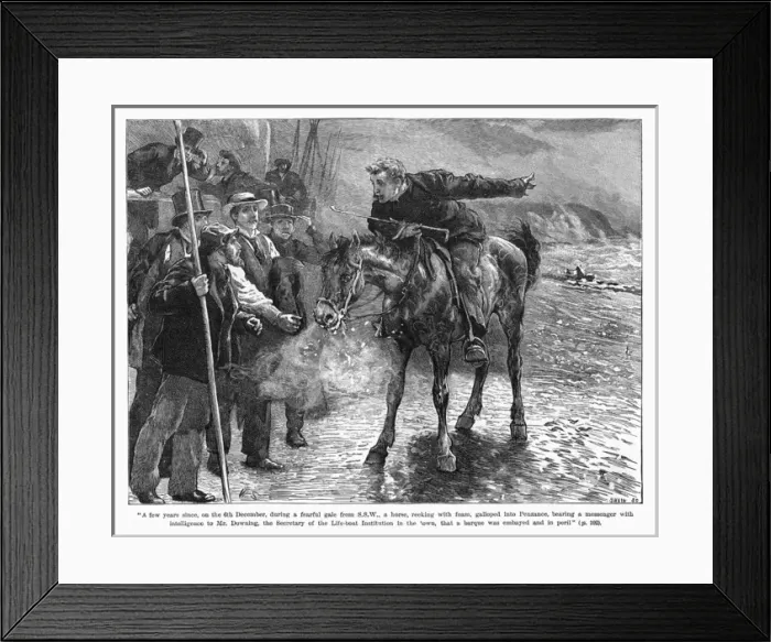 Framed Print : Man reporting boat in trouble, Penzance, Cornwall Framed Print : Man reporting boat in trouble, Penzance, Cornwall