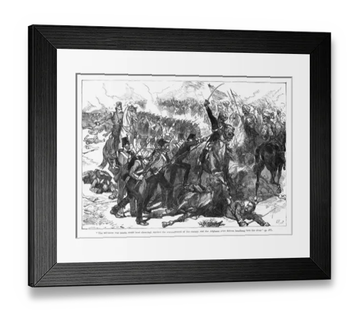 Framed Print : Henry Havelock in action during first Afghan War Framed Print : Henry Havelock in action during first Afghan War