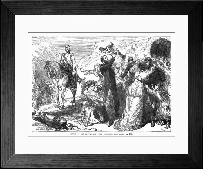 Framed Print : Return of hostages at end of first Afghan War Framed Print : Return of hostages at end of first Afghan War