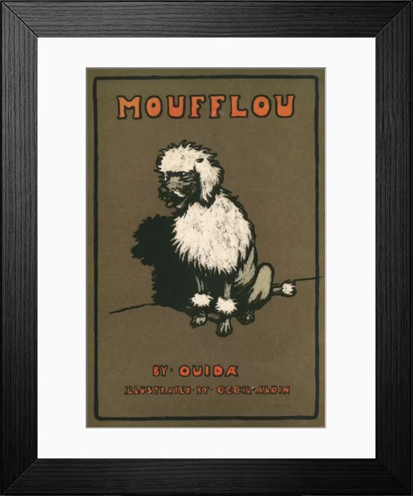 Framed Print : Cover design by Cecil Aldin, Moufflou, by Ouida Framed Print : Cover design by Cecil Aldin, Moufflou, by Ouida