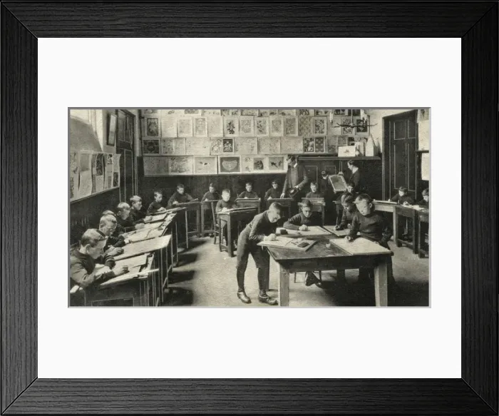 Framed Print : Metropolitan Police Orphanage, Twickenham - Art Room Framed Print : Metropolitan Police Orphanage, Twickenham - Art Room