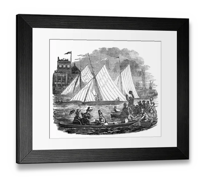 Framed Print : Illustration, boating on the River Thames Framed Print : Illustration, boating on the River Thames