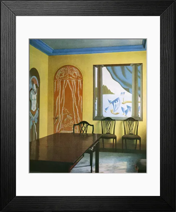 Framed Print : Dining room with wall decorations by John Armstrong Framed Print : Dining room with wall decorations by John Armstrong