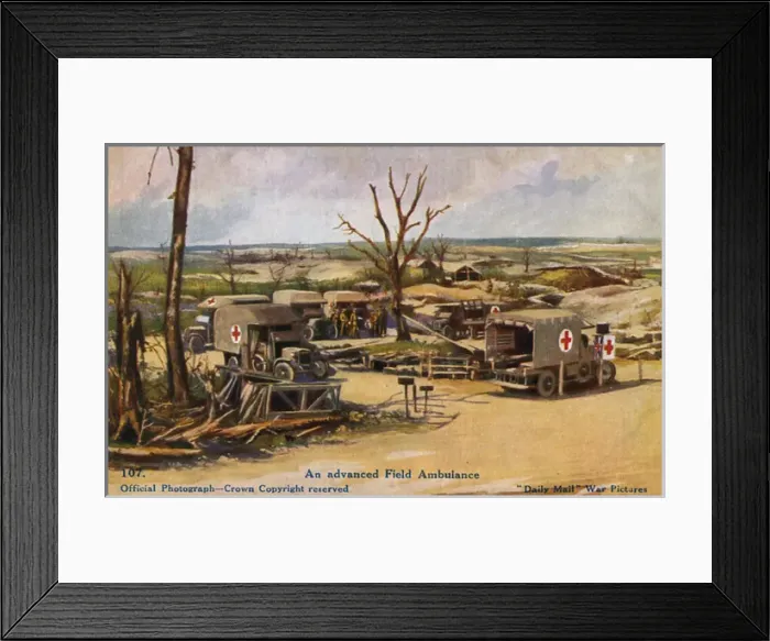 Framed Print : Advanced field ambulances, WW1 Framed Print : Advanced field ambulances, WW1
