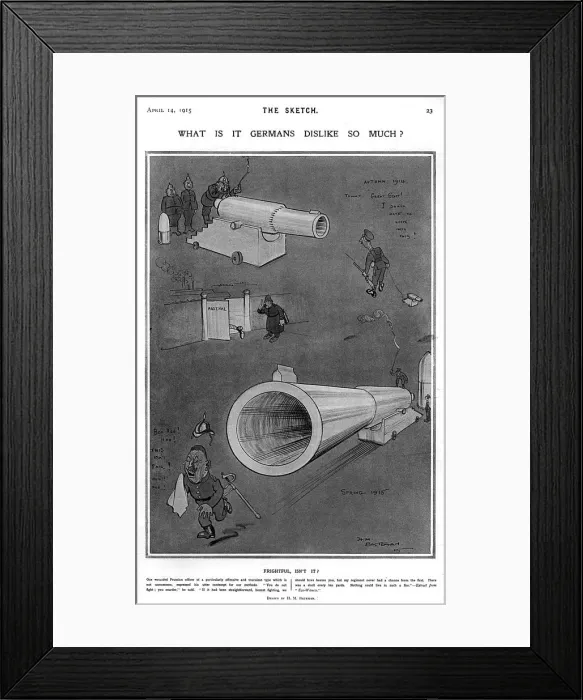 Framed Print : What is it the Germans dislike so much? H. M. Bateman cartoon Framed Print : What is it the Germans dislike so much? H. M. Bateman cartoon
