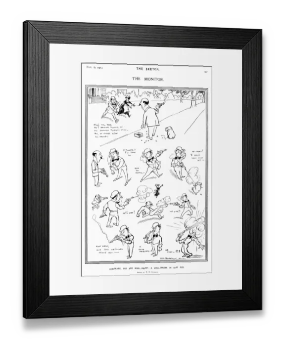 Framed Print : The Monitor: Automatic but not fool-proof by H. M. Bateman Framed Print : The Monitor: Automatic but not fool-proof by H. M. Bateman