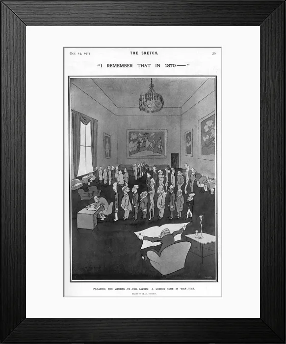 Framed Print : I remember that in 1870- Cartoon by H. M. Bateman Framed Print : I remember that in 1870- Cartoon by H. M. Bateman