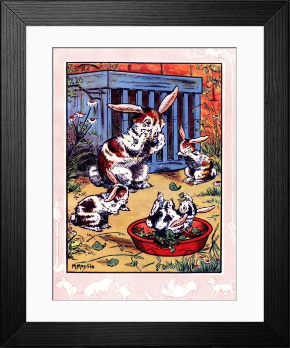 Framed Print : Elsies bunny rabbits Framed Print : Elsies bunny rabbits