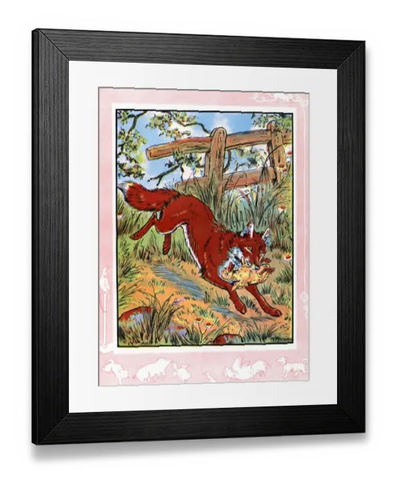 Framed Print : Gosling carried off by a fox Framed Print : Gosling carried off by a fox
