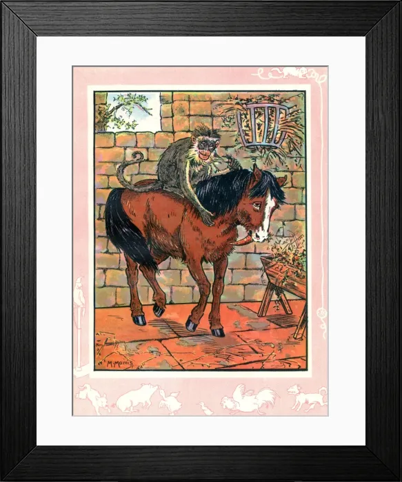 Framed Print : A pony with a monkey on its back Framed Print : A pony with a monkey on its back