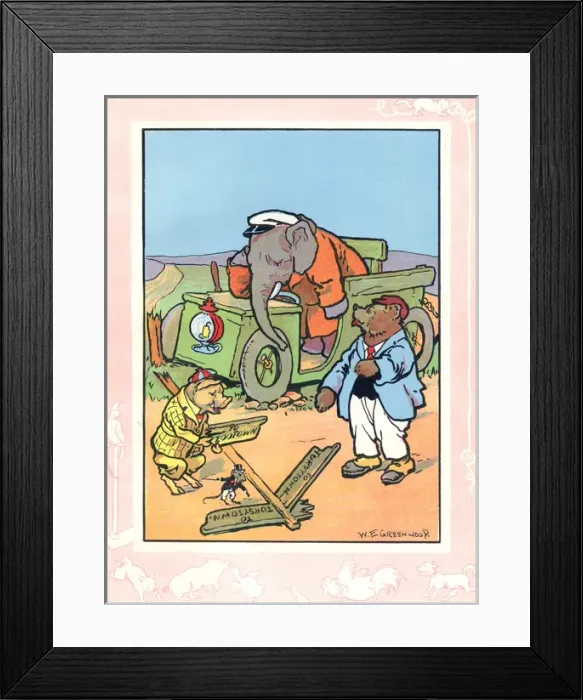 Framed Print : Elephant in a motor car Framed Print : Elephant in a motor car