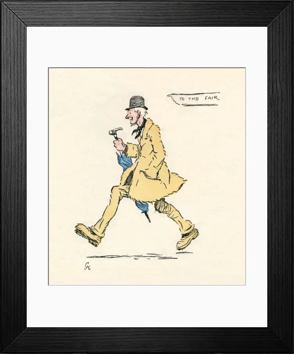 Framed Print : Illustration, Mrs Ticklers Caravan Framed Print : Illustration, Mrs Ticklers Caravan