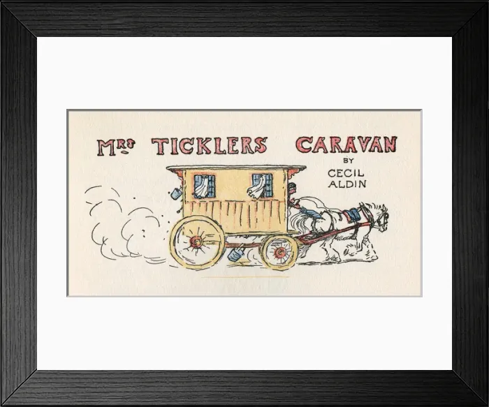 Framed Print : Illustration, Mrs Ticklers Caravan Framed Print : Illustration, Mrs Ticklers Caravan