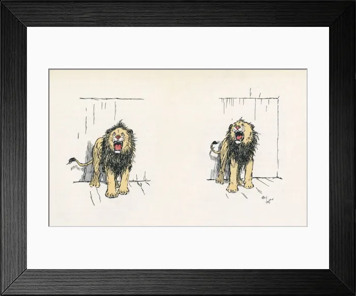 Framed Print : Double page illustration, Mrs Ticklers Caravan Framed Print : Double page illustration, Mrs Ticklers Caravan