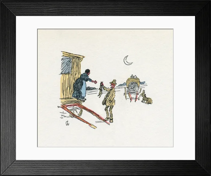 Framed Print : Illustration, Mrs Ticklers Caravan Framed Print : Illustration, Mrs Ticklers Caravan