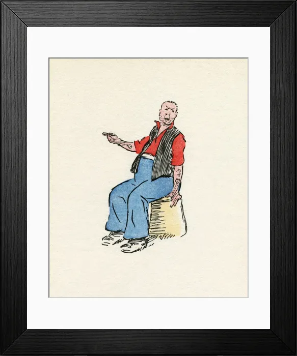 Framed Print : Illustration, Mrs Ticklers Caravan Framed Print : Illustration, Mrs Ticklers Caravan