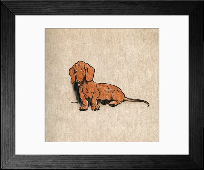 Framed Print : Endpaper illustration, Merry and Bright, by Cecil Aldin Framed Print : Endpaper illustration, Merry and Bright, by Cecil Aldin
