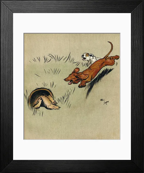 Framed Print : Illustration, Merry and Bright, by Cecil Aldin Framed Print : Illustration, Merry and Bright, by Cecil Aldin