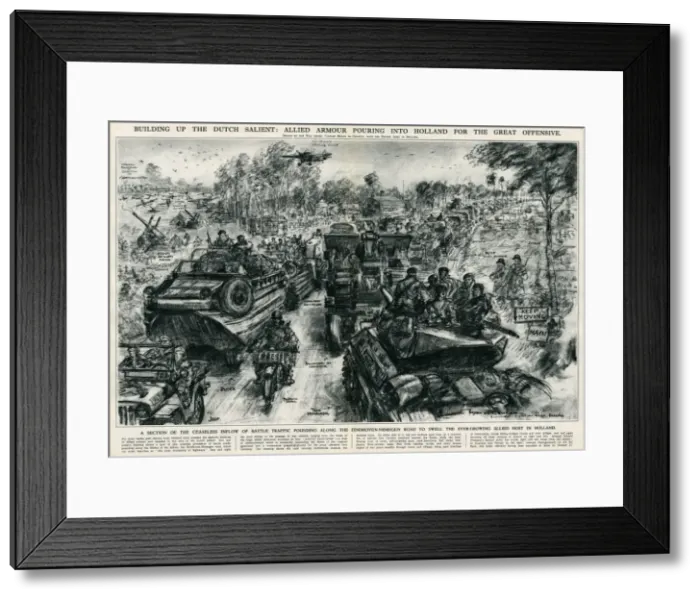 Framed Print : Building up the Dutch salient, WW2 Framed Print : Building up the Dutch salient, WW2