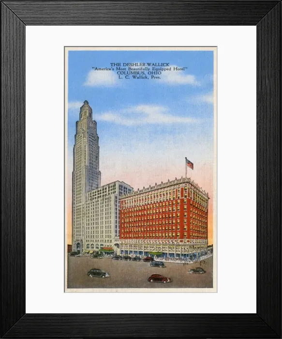 Framed Print : Deshler-Wallick Hotel, Columbus, Ohio, USA Framed Print : Deshler-Wallick Hotel, Columbus, Ohio, USA
