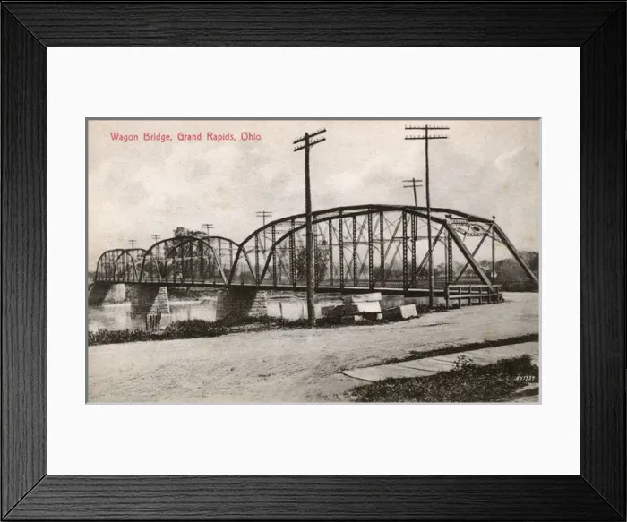 Framed Print : Wagon Bridge, Grand Rapids, Ohio, USA Framed Print : Wagon Bridge, Grand Rapids, Ohio, USA