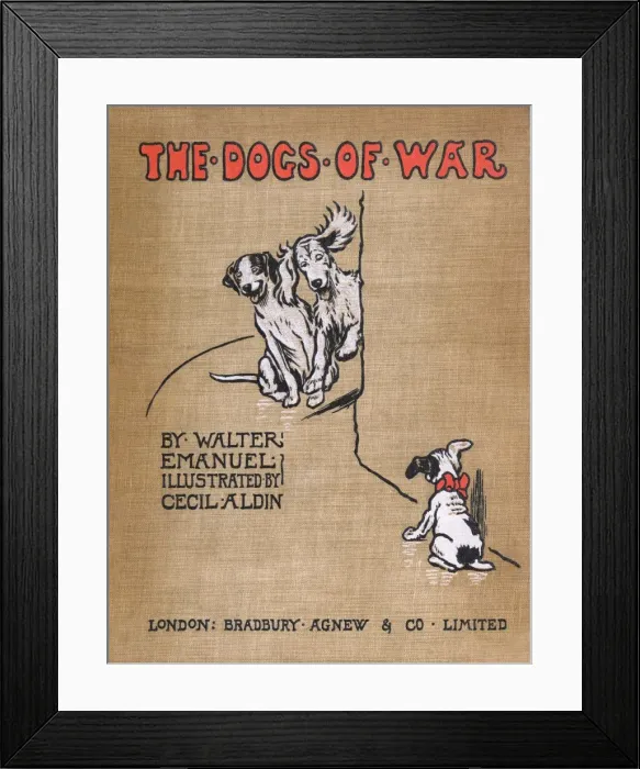 Framed Print : Cover design, The Dogs of War Framed Print : Cover design, The Dogs of War