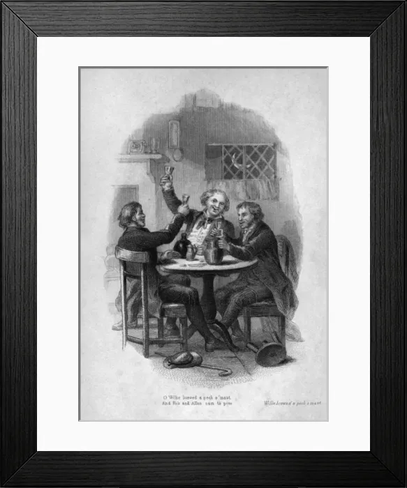Framed Print : Illustration, Willie Brew d a Peck o Maut Framed Print : Illustration, Willie Brew d a Peck o Maut