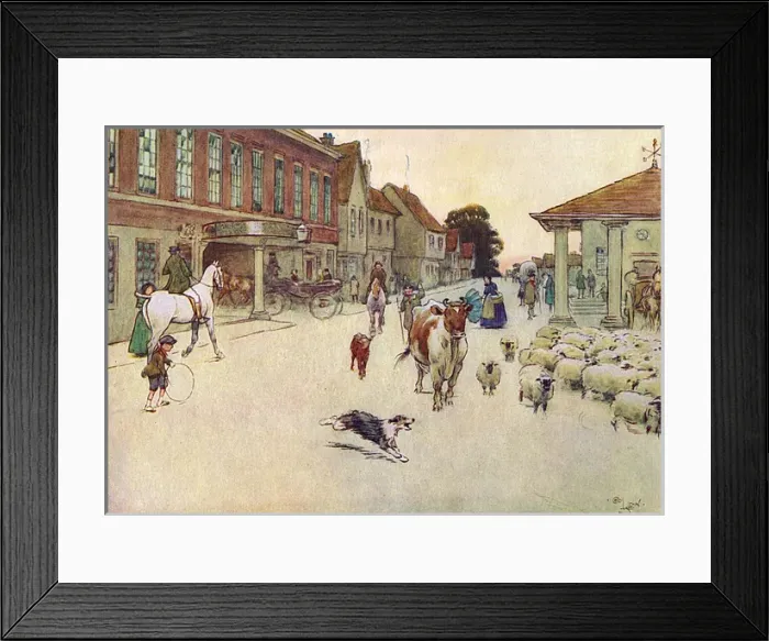 Framed Print : Frontispiece illustration, Black Beauty Framed Print : Frontispiece illustration, Black Beauty