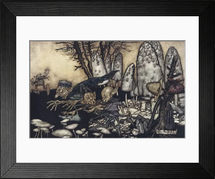 Framed Print : Illustration, Peter Pan in Kensington Gardens Framed Print : Illustration, Peter Pan in Kensington Gardens