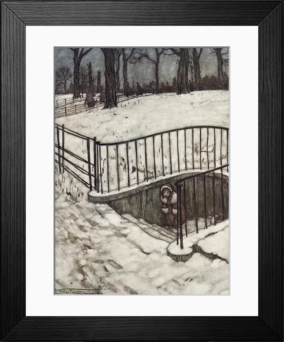 Framed Print : Illustration, Peter Pan in Kensington Gardens Framed Print : Illustration, Peter Pan in Kensington Gardens