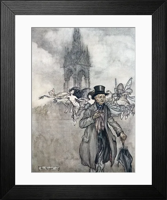 Framed Print : Illustration, Peter Pan in Kensington Gardens