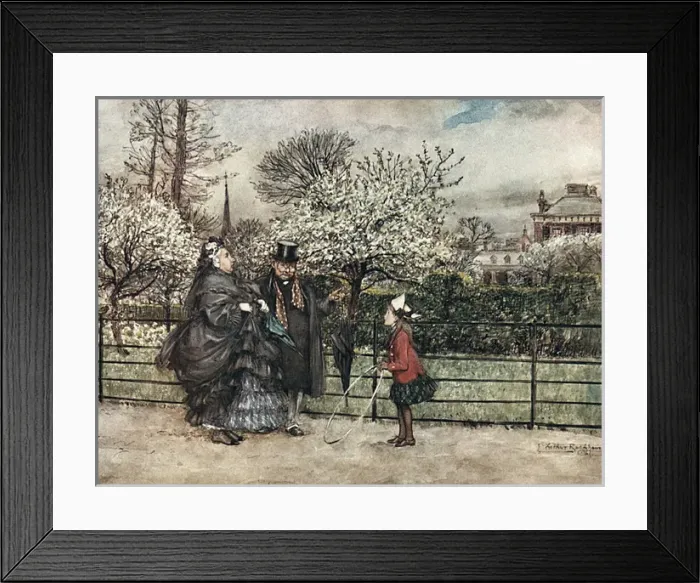 Framed Print : Illustration, Peter Pan in Kensington Gardens Framed Print : Illustration, Peter Pan in Kensington Gardens