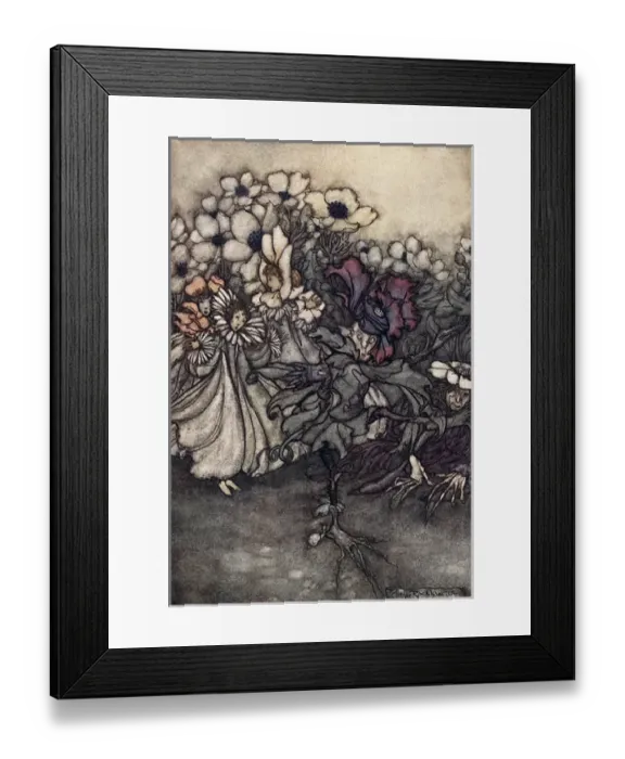 Framed Print : Illustration, Peter Pan in Kensington Gardens Framed Print : Illustration, Peter Pan in Kensington Gardens