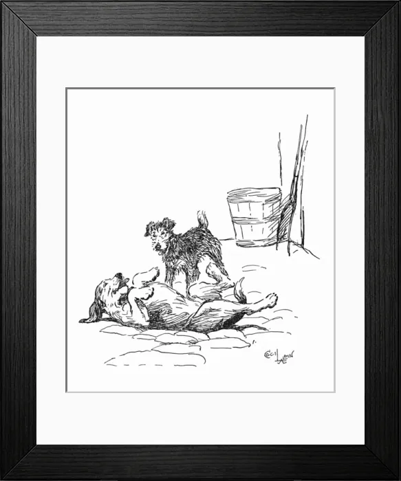 Framed Print : Illustration, Smiler and Scamp Framed Print : Illustration, Smiler and Scamp