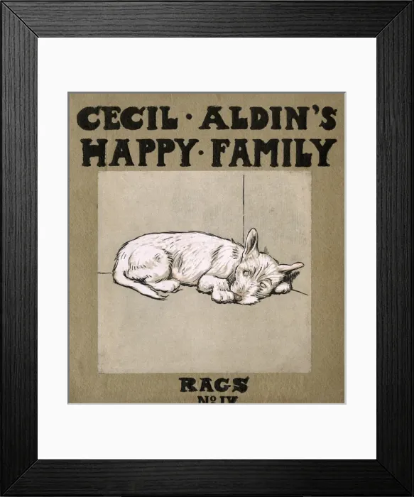 Framed Print : Cover design, Cecil Aldins Happy Family, Rags Framed Print : Cover design, Cecil Aldins Happy Family, Rags