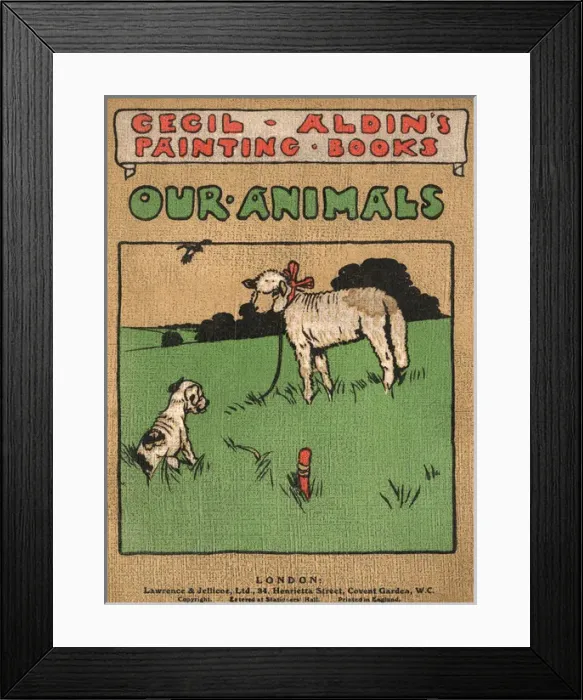 Framed Print : Cover design, Cecil Aldins Painting Books, Our Animals Framed Print : Cover design, Cecil Aldins Painting Books, Our Animals