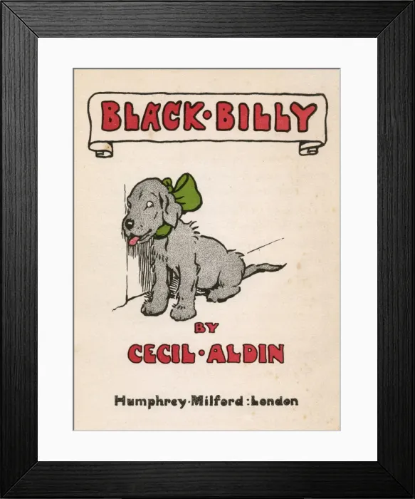 Framed Print : Title page design by Cecil Aldin, Black Billy Framed Print : Title page design by Cecil Aldin, Black Billy