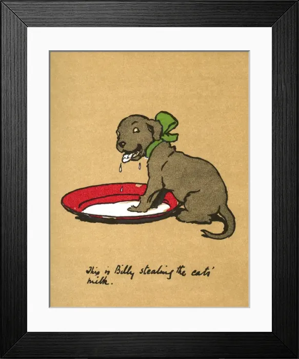 Framed Print : Illustration by Cecil Aldin, Black Billy