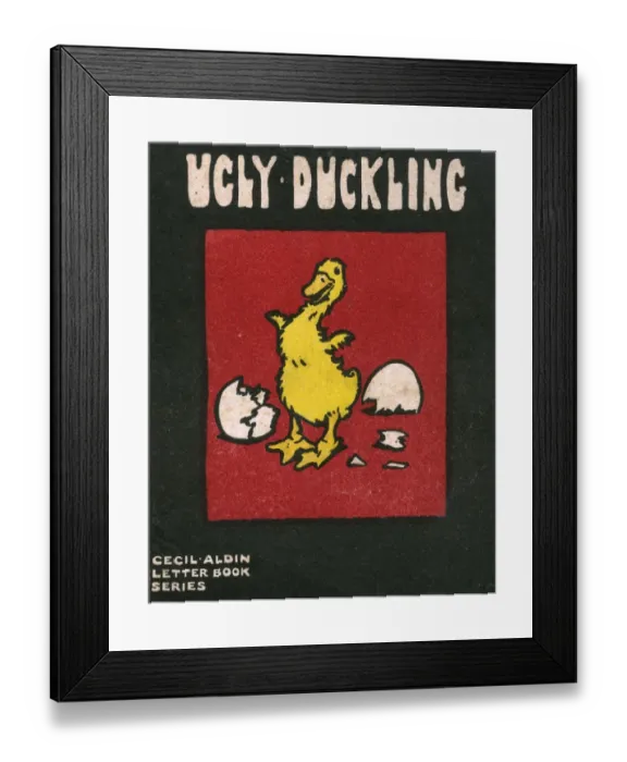Framed Print : Cover design by Cecil Aldin, Ugly Duckling Framed Print : Cover design by Cecil Aldin, Ugly Duckling