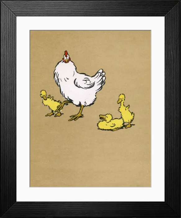 Framed Print : Illustration by Cecil Aldin, Ugly Duckling Framed Print : Illustration by Cecil Aldin, Ugly Duckling