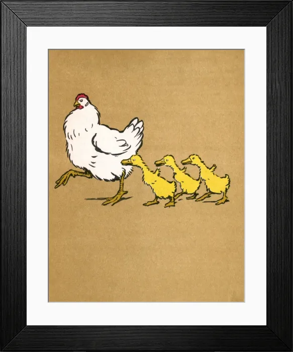 Framed Print : Illustration by Cecil Aldin, Ugly Duckling Framed Print : Illustration by Cecil Aldin, Ugly Duckling