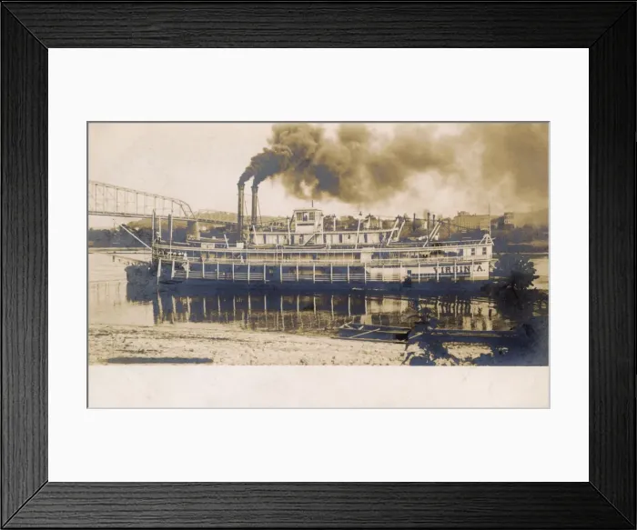 Framed Print : Steamboat Virginia, Ohio River, USA Framed Print : Steamboat Virginia, Ohio River, USA