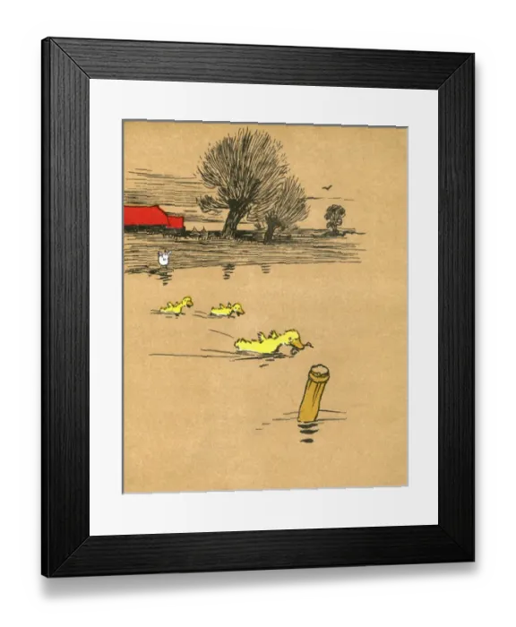 Framed Print : Illustration by Cecil Aldin, Ugly Duckling Framed Print : Illustration by Cecil Aldin, Ugly Duckling