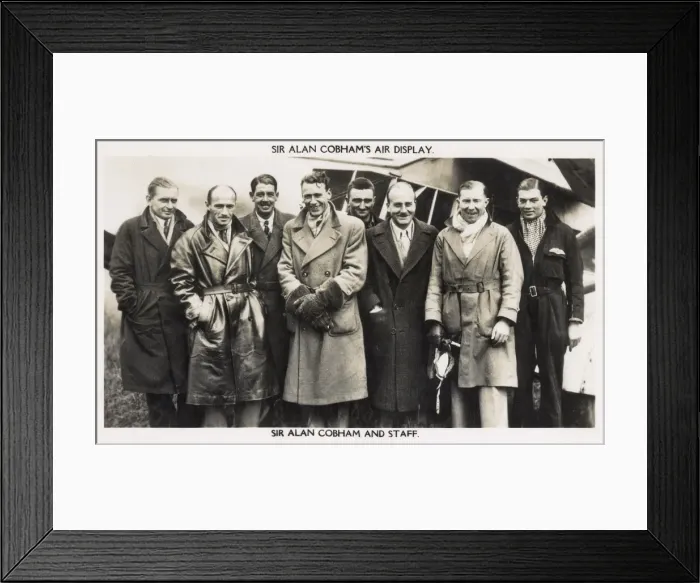Framed Print : Sir Alan John Cobham and staff Framed Print : Sir Alan John Cobham and staff