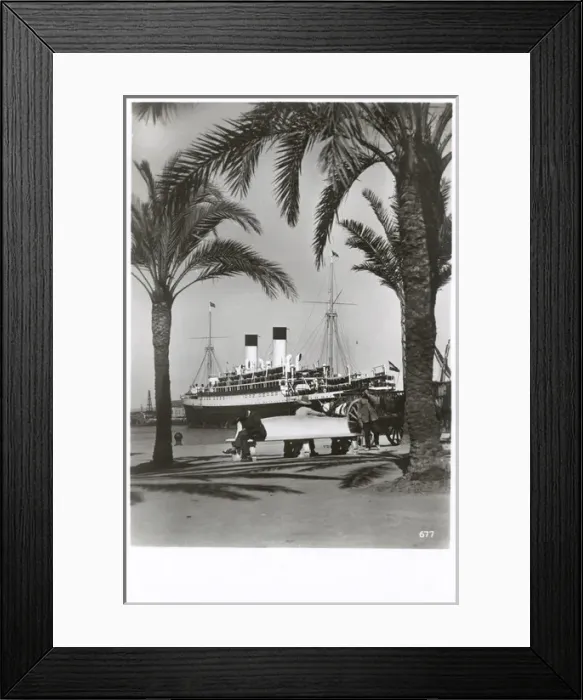 Framed Print : Cruise ship of the Hamburg South America Line Framed Print : Cruise ship of the Hamburg South America Line