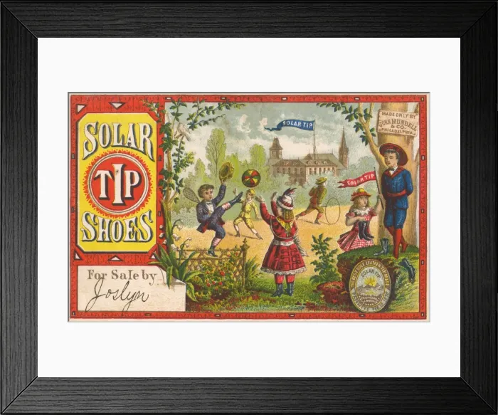 Framed Print : Advertisement, Solar Tip Shoes Framed Print : Advertisement, Solar Tip Shoes